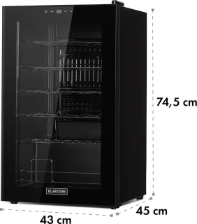 Klarstein Shiraz 24 Uno Wijnkoelkast Zwart 63L 24 Flessen
