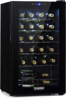 Klarstein Shiraz 24 Uno Wijnkoelkast Zwart 63L 24 Flessen