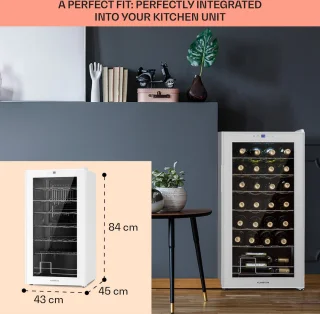 Klarstein Shiraz 28 Uno Wijnkoelkast 74L Witglas