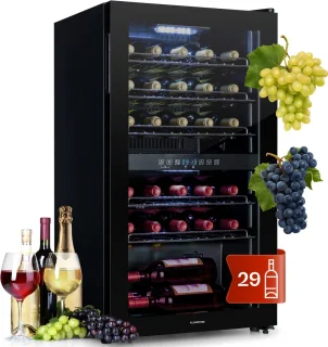 Klarstein Shiraz 29 Duo wijnkoelkast 2 zones zwart