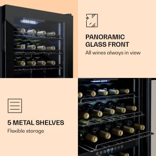 Klarstein Shiraz 29 Duo wijnkoelkast 2 zones zwart