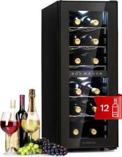 Klarstein Shiraz 29 Duo wijnkoelkast zwart 29 flessen
