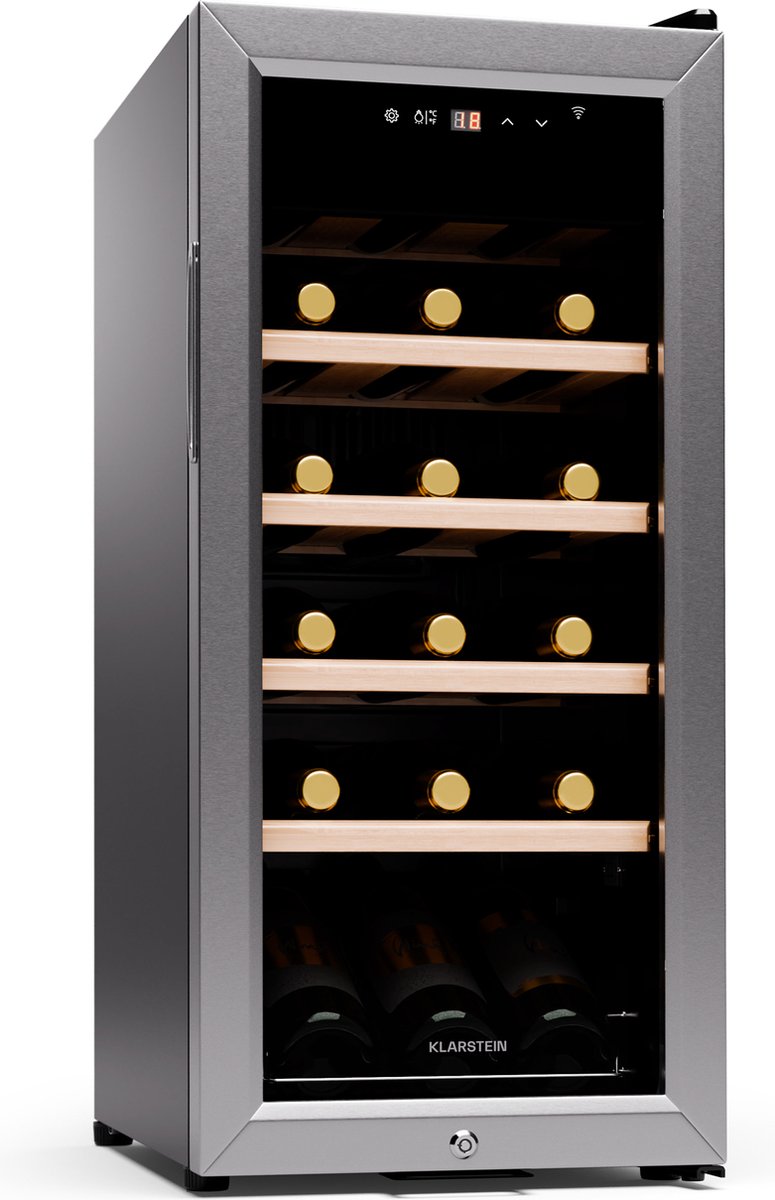 De Klarstein Shiraz Premium Smart 18 Wijnkoelkast Zilver in één oogopslag