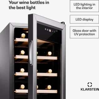 Klarstein Shiraz Premium Smart 18 Wijnkoelkast Zilver