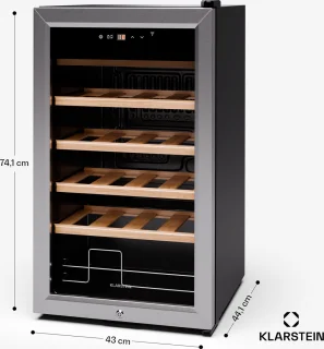 Klarstein Shiraz Premium Smart 24 Wijnkoelkast Zilver