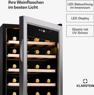 Klarstein Shiraz Premium Smart 24 Wijnkoelkast Zilver
