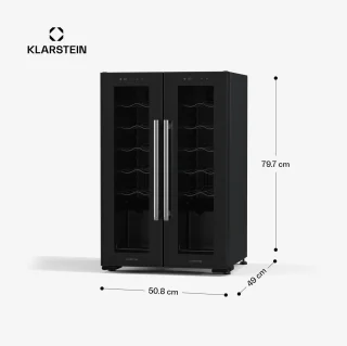 Klarstein Shiraz Wijnkoelkast 2-zones zwart
