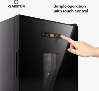Klarstein Silent Vino 16 Uno Wijnkoelkast 16 Flessen Zwart