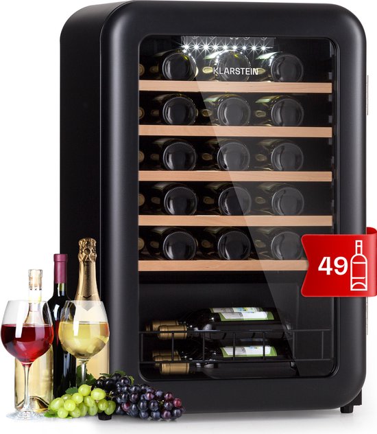 Klarstein Vinamour 49 Uno Wijnkoelkast Zwart 110L review