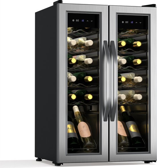 Klarstein Vinamour Wijnkoelkast 2 zones 7 schappen zwart review