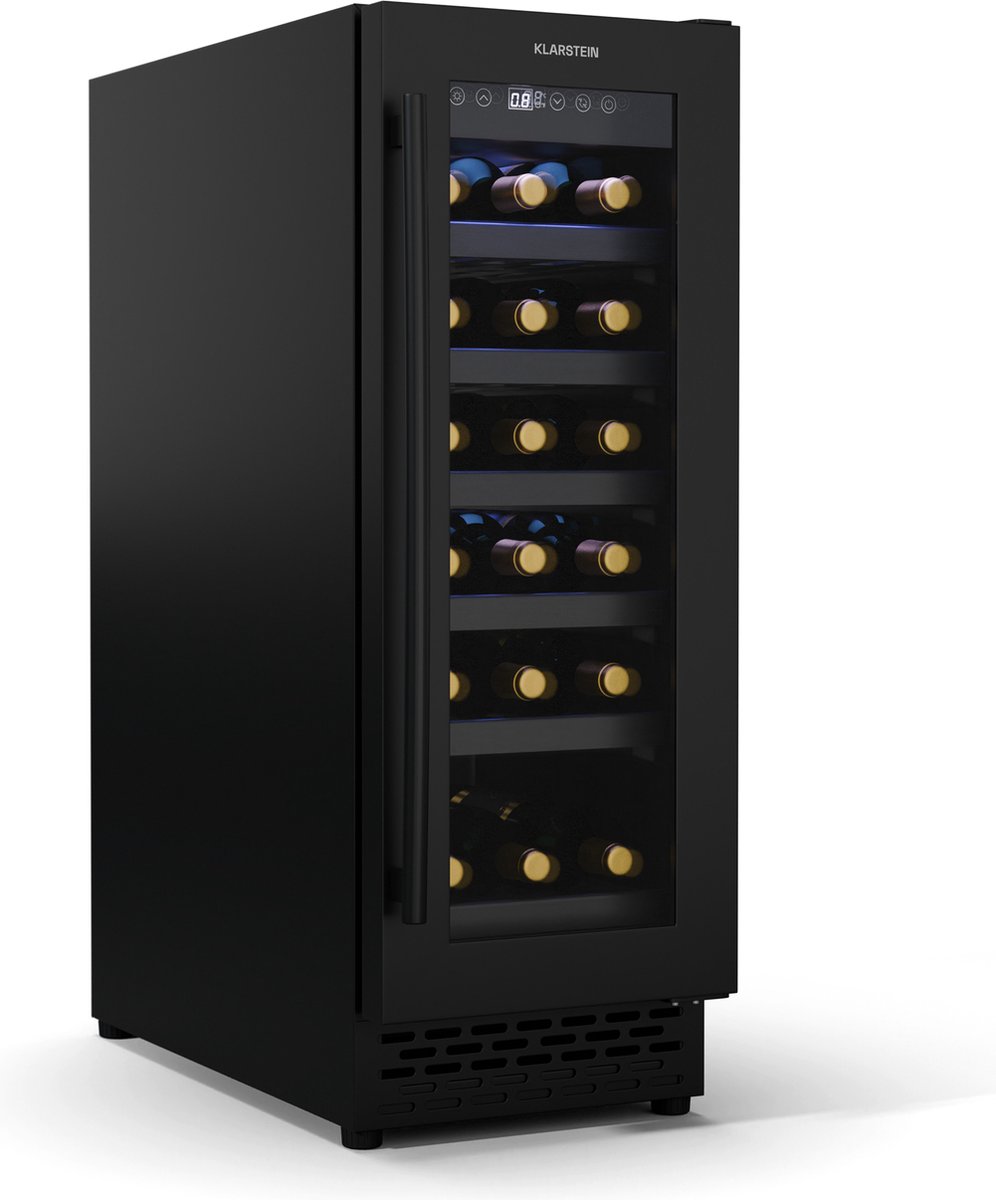 De Klarstein Vinovilla 18 Uno Wijnkoelkast Zwart in één oogopslag