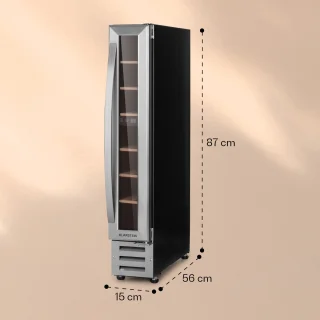 Klarstein Vinovilla 7 Built-In Uno Inbouw Wijnkoelkast Zilver