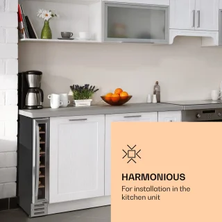 Klarstein Vinovilla 7 Built-In Uno Inbouw Wijnkoelkast Zilver