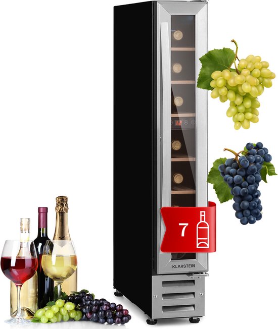 Klarstein Vinovilla 7 Built-In Uno Inbouw Wijnkoelkast Zilver review