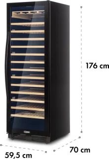 Klarstein Vinovilla Grande 165 Uno Onyx Wijnkoelkast Zwart