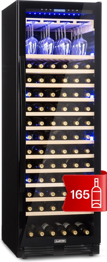 Klarstein Vinovilla Grande 165 Uno Onyx Wijnkoelkast Zwart review
