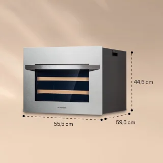 Klarstein Vinsider 24 Built-In Uno Inbouw Wijnkoelkast RVS 24 Flessen