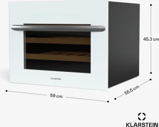Klarstein Vinsider 24 Built-In Uno Wijnkast Wit
