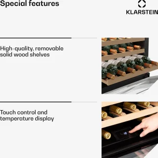 Klarstein Vinsider 24 Built-In Uno Wijnkast Wit