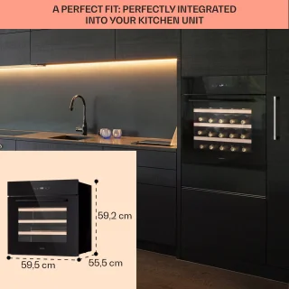 Klarstein Vinsider 30 Built-In Wijnkoelkast Roestvrij Staal