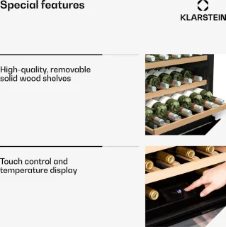 Klarstein Vinsider 30 Inbouw Wijnkast Zwart