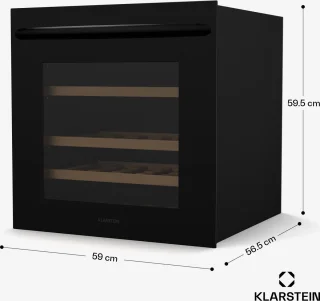 Klarstein Vinsider 30 Inbouw Wijnkast Zwart