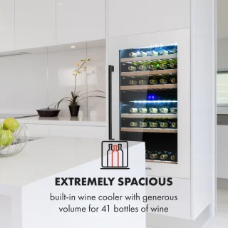 Klarstein Vinsider 41D Duo Quartz Wijnkoelkast Inbouw Wit