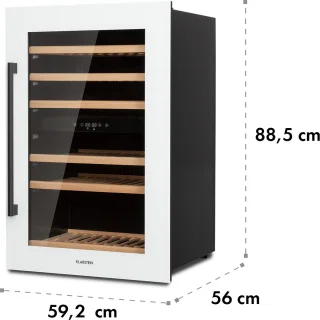 Klarstein Vinsider 41D Duo Quartz Wijnkoelkast Inbouw Wit