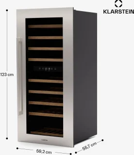 Klarstein Vinsider Duo Wijnkoelkast 79 flessen Roestvrijstaal