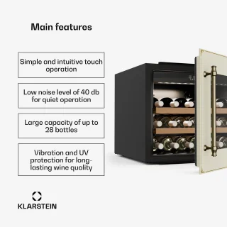 Klarstein Vinsider Victoria 28 Wijnkoelkast Crème