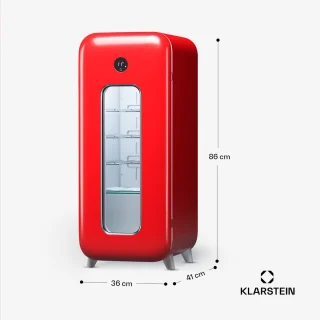 Klarstein Vrijstaande Wijnkoelkast 15 flessen - Rood