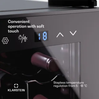 Klarstein Wijnkoelkast 1 Zone Flessenkoelkast