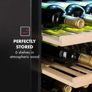 Klarstein wijnkoelkast 2 zones 132L zwart