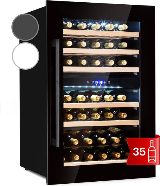 Klarstein wijnkoelkast 2 zones 132L zwart review
