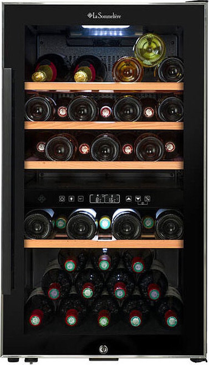 De La Sommelière ECS51.2Z wijnklimaatkast 2 zones 49 flessen in één oogopslag