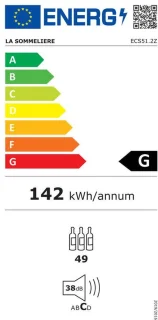 La Sommelière ECS51.2Z wijnklimaatkast 2 zones 49 flessen
