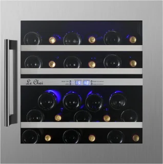 Le Chai LB270 Inbouw Wijnklimaatkast 27 flessen RVS 60 cm