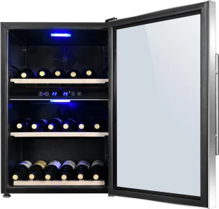 Le Chai LB400XS Wijnkoelkast 2 zones RVS 40 flessen