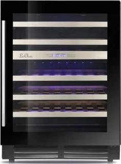 Le Chai LBN 468 Wijnklimaatkast 2 Zones Inbouw Zwart 60cm 46 Flessen