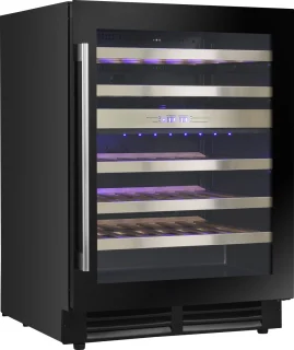 Le Chai LBN 468 Wijnklimaatkast 2 Zones Inbouw Zwart 60cm 46 Flessen