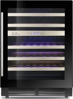 Le Chai LBN 468 Wijnklimaatkast 2 Zones Inbouw Zwart 60cm 46 Flessen