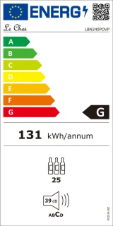 Le Chai LBN240POPV inbouw wijnkoelkast 60 cm