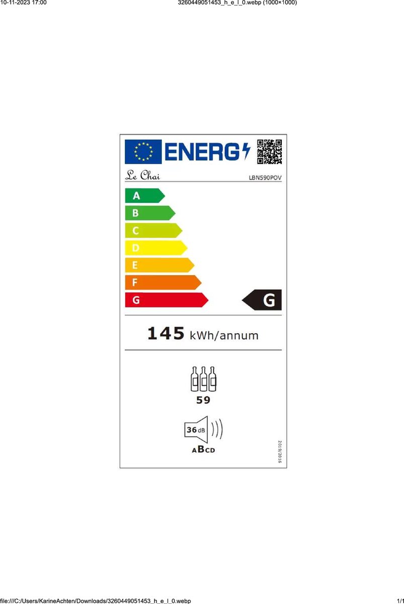 Wat vinden we goed aan de Le Chai LBN590POV Inbouwwijnkoelkast 2 Zones 105 cm