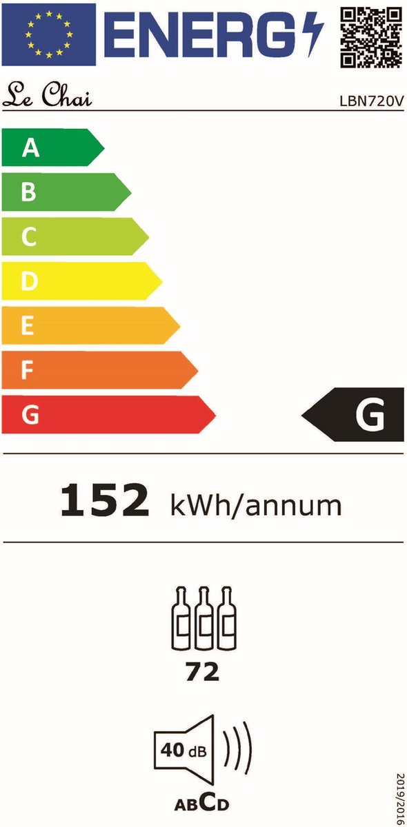 Wat vinden we goed aan de Le Chai LBN720V Inbouw Wijnklimaatkast 72 Flessen