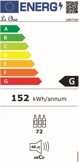 Le Chai LBN720V Inbouw Wijnklimaatkast 72 Flessen
