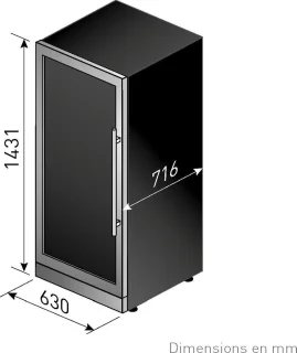 Le Chai LM1220 Wijnkoelkast 122 flessen RVS vrijstaand