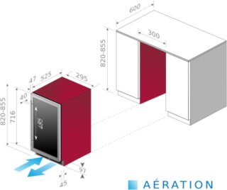Le Chai LM180 Inbouw wijnkoeler RVS 18 flessen
