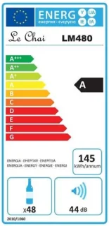 Le Chai LMN480 Wijnkoelkast 48 flessen 1 zone