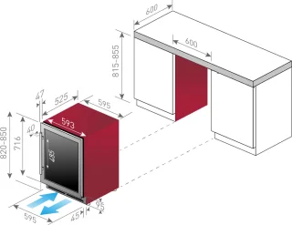 Le Chai LMN480 Wijnkoelkast 48 flessen 1 zone