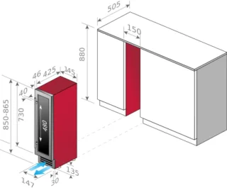 Le Chai LMN70 Wijnkoelkast 1-zone